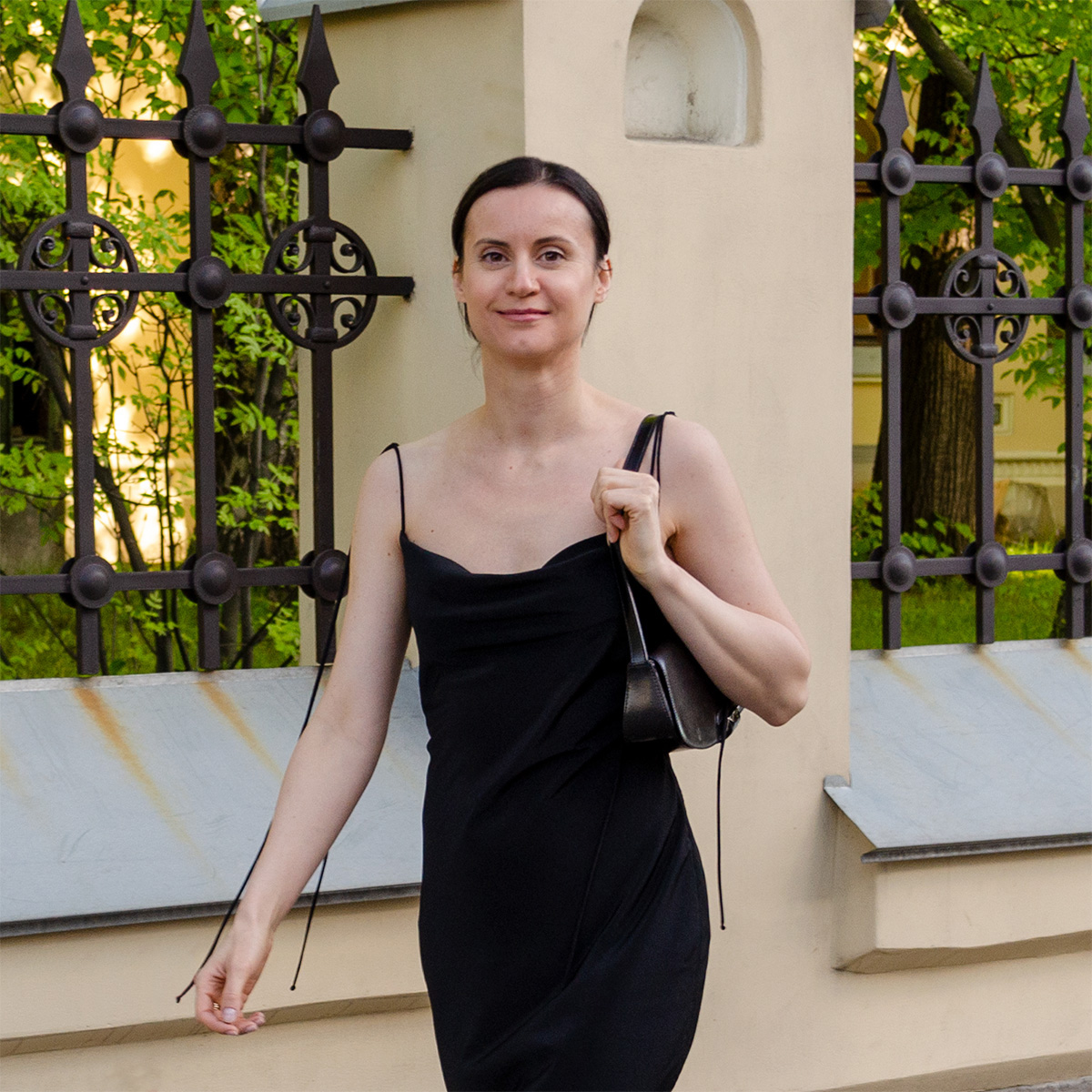 Платье-комбинация с драпировками